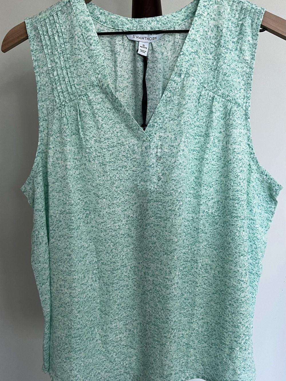 41 Hawthorn Mint Green Blouse Sleeveless XL Petite NWT
